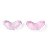 Spray Painted Transparent Glass Beads LS-GLAA-T022-27D-2