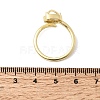 Brass Micro Pave Cubic Zirconia Cuff Open Rings for Women RJEW-L343-01G-02-5