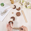 Wooden Moon Phases Wall Hanging Ornaments HJEW-WH20003-61A-3