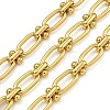 Ion Plating(IP) Handmade 304 Stainless Steel Oval Link Chains CHS-G038-04A-G-1
