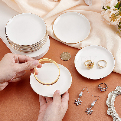 Porcelain Trinket Dishes AJEW-WH0609-511A-1