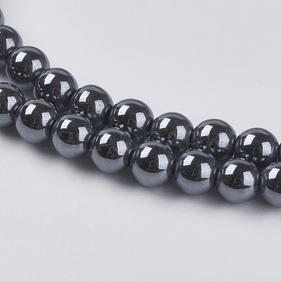 Non-Magnetic Synthetic Hematite Beads G-H1073-1-1