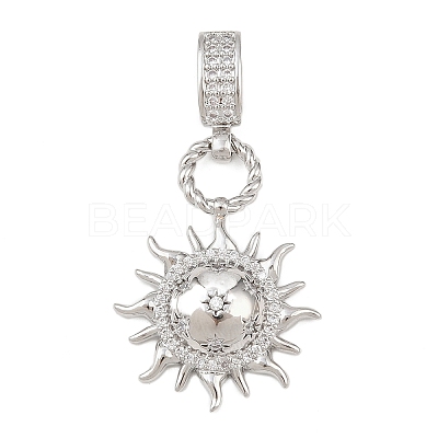 Brass Micro Pave Cubic Zirconia Pendants LS-KK-H518-01A-P-1
