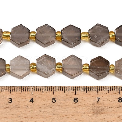 Natural Smoky Quartz Beads Strands G-F833-B07-01-1