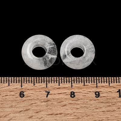 Natural Quartz Crystal European Large Hole Beads G-Q442-22-1
