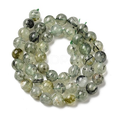 Natural Prehnite Beads Strands G-G457-8mm-03-1