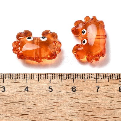 Transparent Glass Enamel Beads LAMP-V001-08I-1