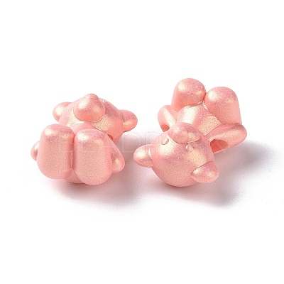 Opaque Acrylic Glitter Beads X-OACR-E010-06-1