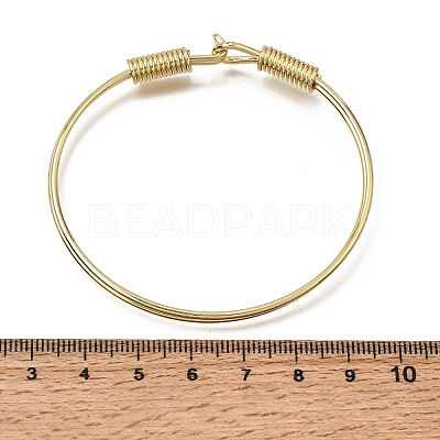 Brass Open Cuff Bangles with S Clasps for Women KK-CBA782E-01-1