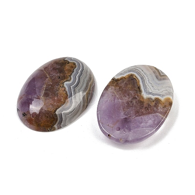 Natural Amethyst Lace Agate Pendants G-A244-12A-02-1