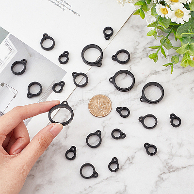 30Pcs 3 Style Silicone Pendant SIL-GF0001-19-1
