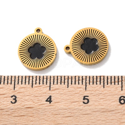 Ion Plating(IP) 304 Stainless Steel Enamel Charms STAS-M102-23G-03-1