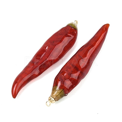 Epoxy Resin & Dried Chili Pepper Pendants RE-CBAAE94-02G-1
