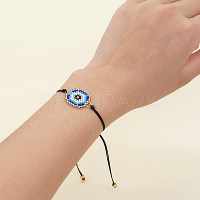 Bohemian Style Glass Seed Beaded Link Bracelets KD2709-6-1
