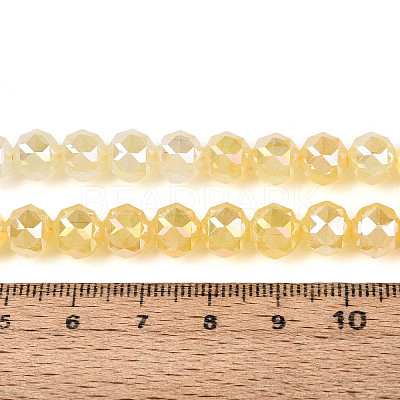 Anti-Tarnish Electroplate Glass Beads Strands GLAA-N064-8mm-03-1