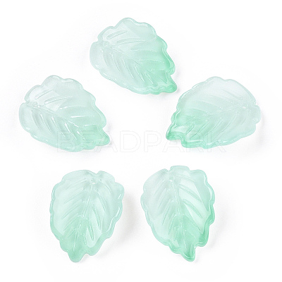 Baking Paint Transparent Glass Petal Beads DGLA-N004-05-1