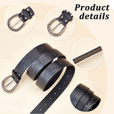 Men's PU Leather Dress Belt AJEW-WH0033-09-1