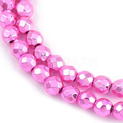 Baking Paint Electroplated Synthetic Non-magnetic Hematite Beads Strands G-H072-A01-01G-1