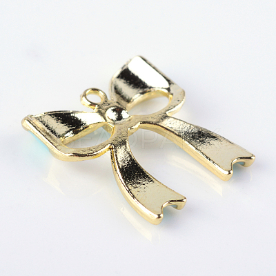 Bowknot Alloy Enamel Pendants ENAM-Q033-22B-1
