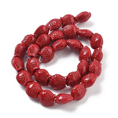 Synthetic Coral Carved Beads Strands CORA-C003-13B-02-1