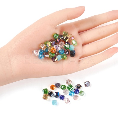 270Pcs 18 Style Electroplate Glass Beads Strands EGLA-FS0001-17-1