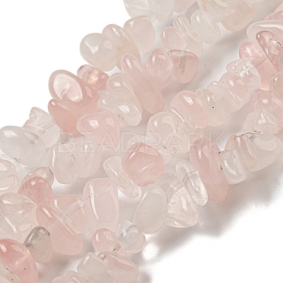 Natural Rose Quartz Chips Beads Strands F007-3-1