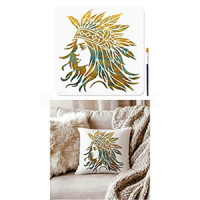 PET Hollow Out Drawing Painting Stencils DIY-WH0402-422-1