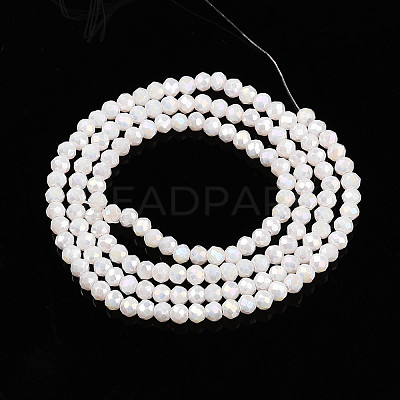Electroplate Glass Beads Strands EGLA-A034-P1mm-B33-1