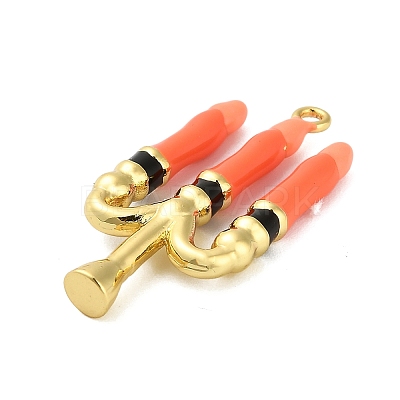 Halloween Brass Enamel Pendants KK-F915-01J-G-1