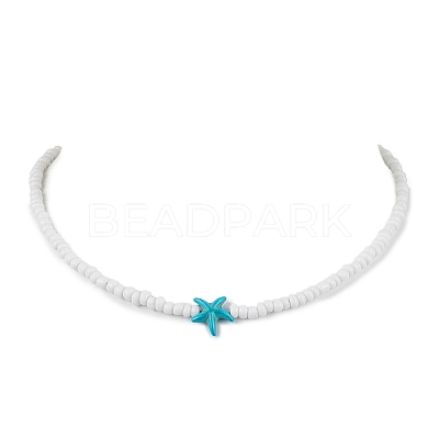 Synthetic Turquoise Necklaces NJEW-JN04773-02-1