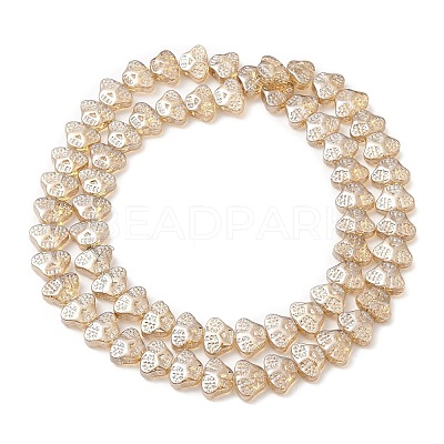 Transparent Electroplate Glass Beads Strands EGLA-F158-PL01-A-1