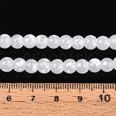 Baking Paint Glass Beads Strands DGLA-N015-6mm-01-1