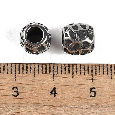 304 Stainless Steel European Beads STAS-C108-09D-AS-1