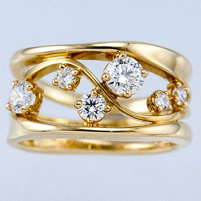 Alloy and Crystal Rhinestone Finger Rings FS-WG8CE30-04-1