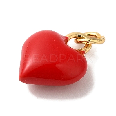 Brass Enamel Charms X-KK-U027-13-04G-1