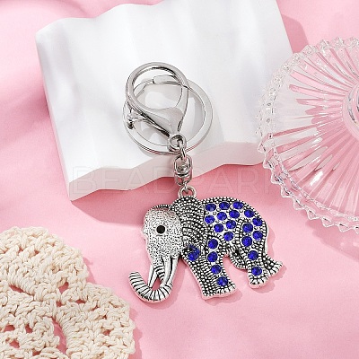 Alloy Rhinestone Keychain KEYC-YW00178-02-1