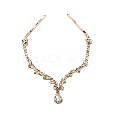 Alloy Rhinestone Hair Chain OHAR-M044-01G-1
