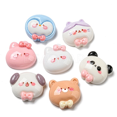Opaque Resin Decoden Cabochons RESI-F052-B05-1