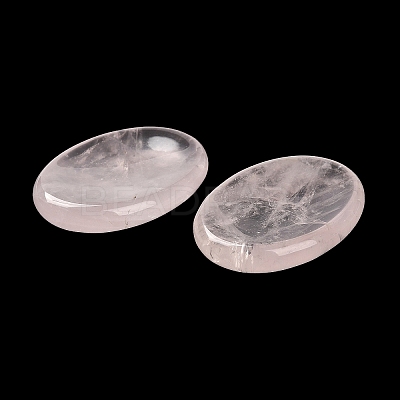 Natural Rose Quartz Oval Worry Stone G-R487-01C-1