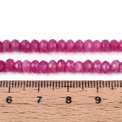 Natural White Jade Bead Strands G-R343-2x4-08-1