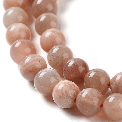 Natural Multi-Moonstone Beads Strands G-O030-6mm-10B-01-1