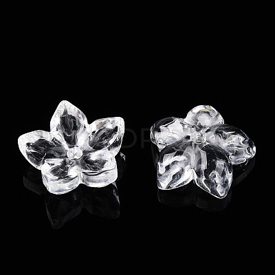 Transparent Glass Bead Caps GLAA-N001-07-1