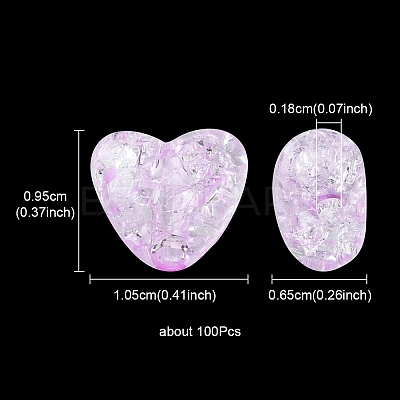 Transparent Crackle Acrylic Beads MACR-YW0002-47-1