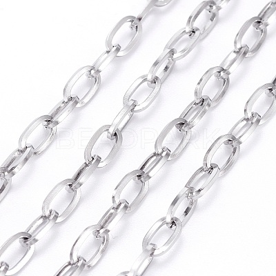 Tarnish Resistant 304 Stainless Steel Cable Chains CHS-H007-32P-1