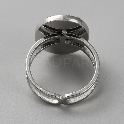 304 Stainless Steel Cuff Ring Findings FIND-WH0148-125H-P-1