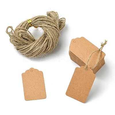 Kraft Paper Gift Tags AJEW-FS0001-15-1