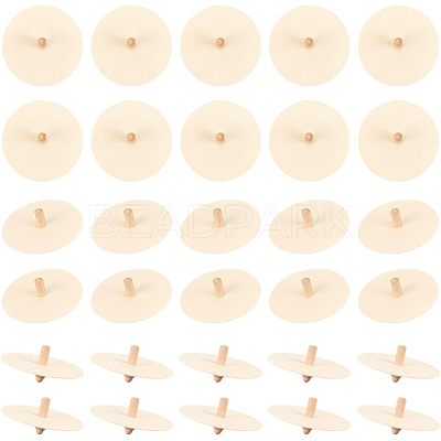 Wooden Spinning Tops WOOD-WH0027-66-1