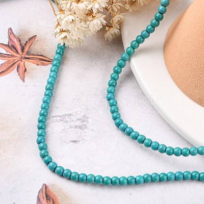 Synthetic Turquoise Beads Strands TURQ-G106-6mm-02E-1