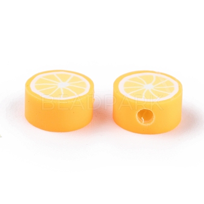 Handmade Polymer Clay Fruit Theme Beads X-CLAY-Q215-01-1