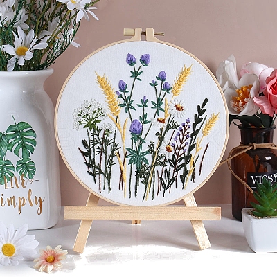 DIY Flower Pattern Embroidery Kits for Starter PW-WG6B3E0-01-1